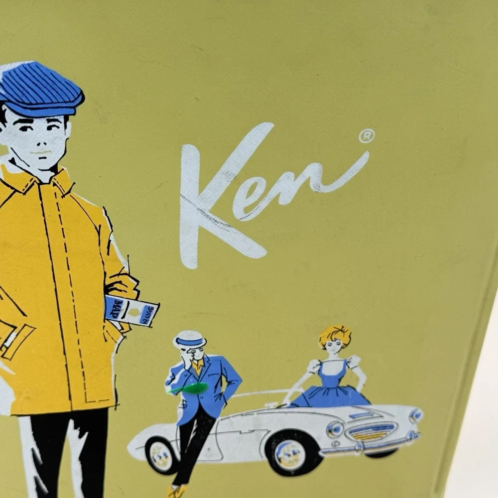 Vintage 1961 Mattel Ken Doll Lot Gold Case Clothing Acc Head Off TLC Collectible